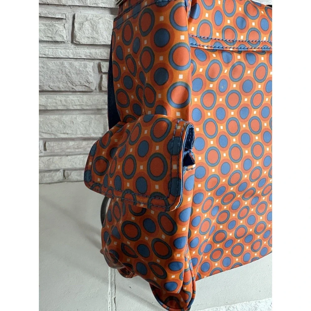 Kalencom Messenger Buckle Diaper Bag Orange Dots W/Mini Bag Bottle Tote Pad